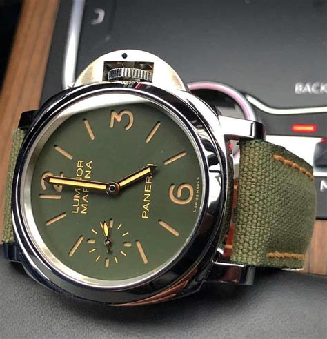 panerai green canvas strap